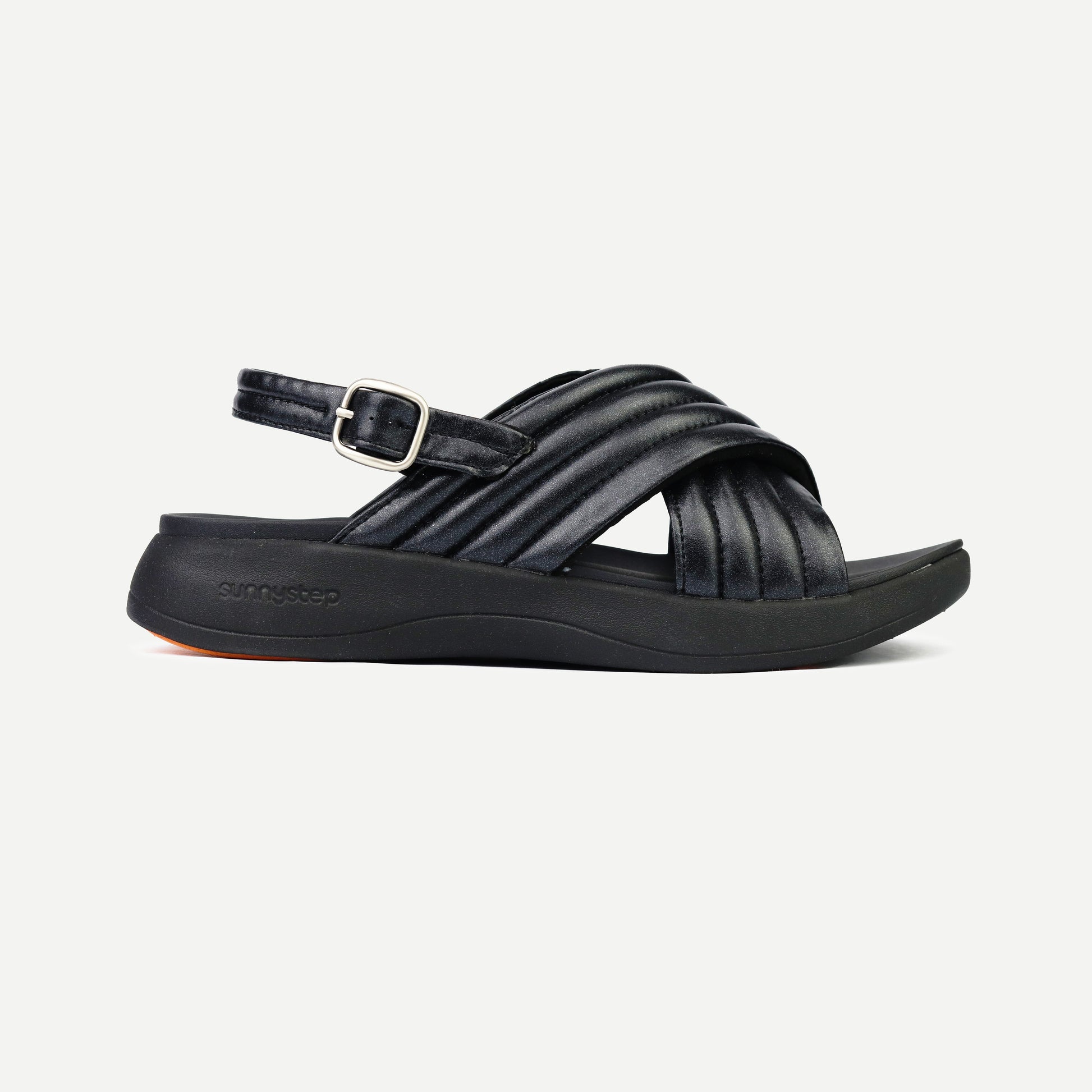Balance Puff Sandal - Full Black Pearl