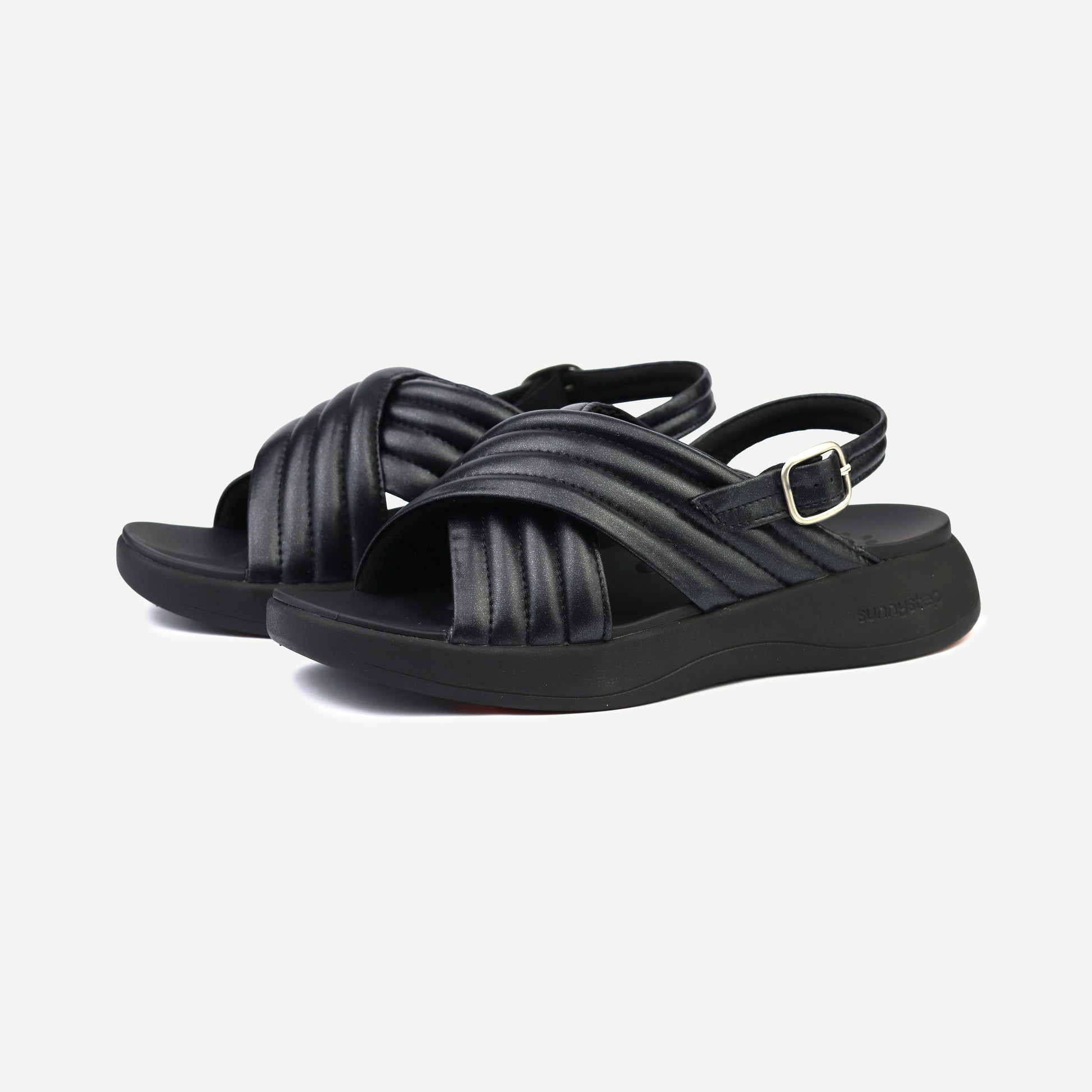 Balance Puff Sandal - Full Black Pearl