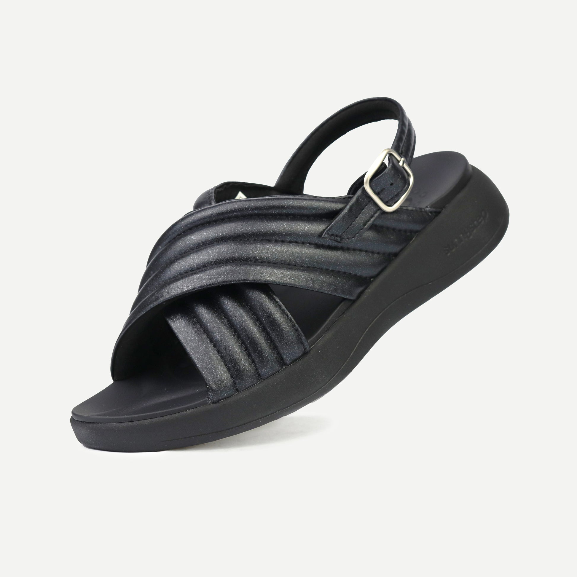 Balance Puff Sandal - Full Black Pearl