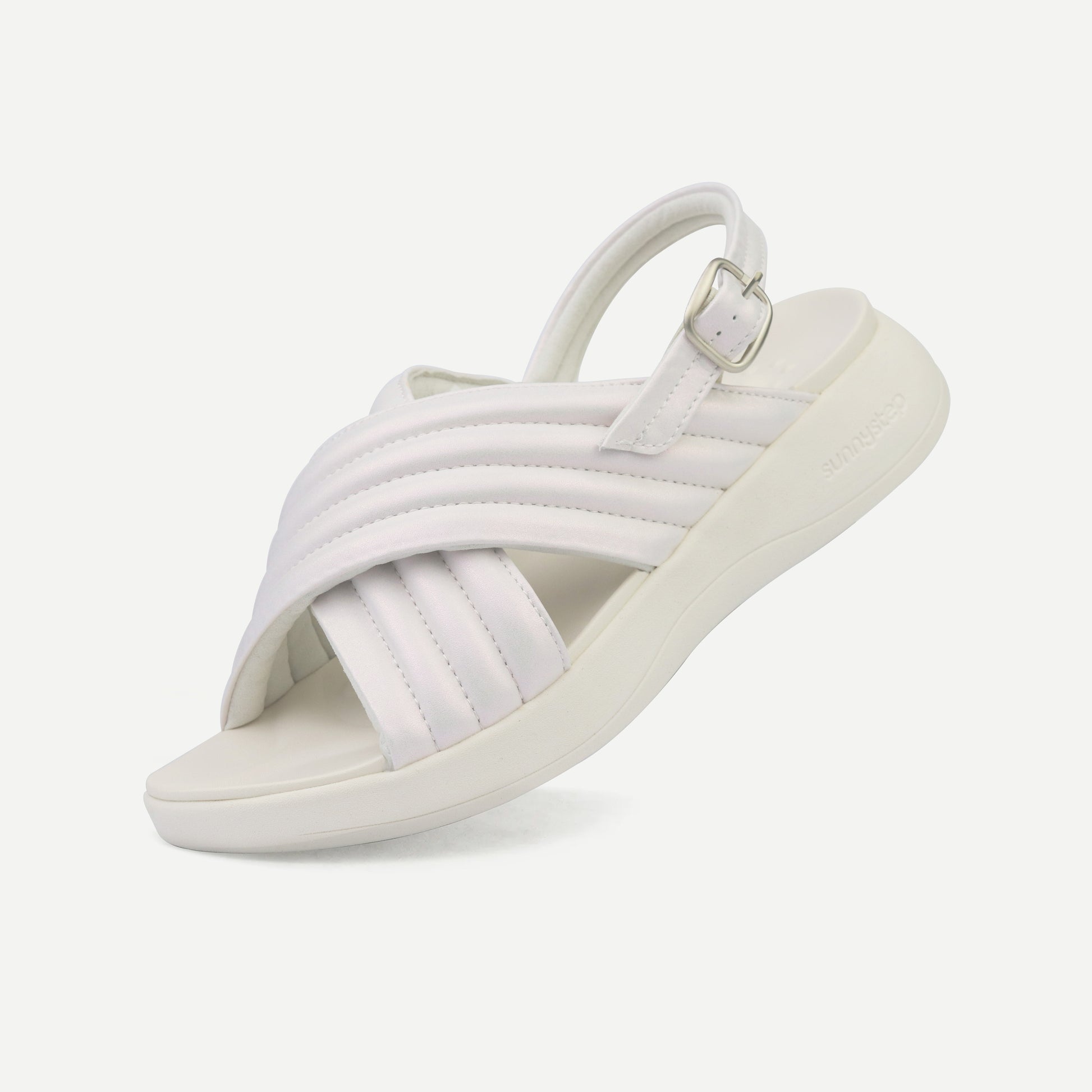 Balance Puff Sandal - White Pearl