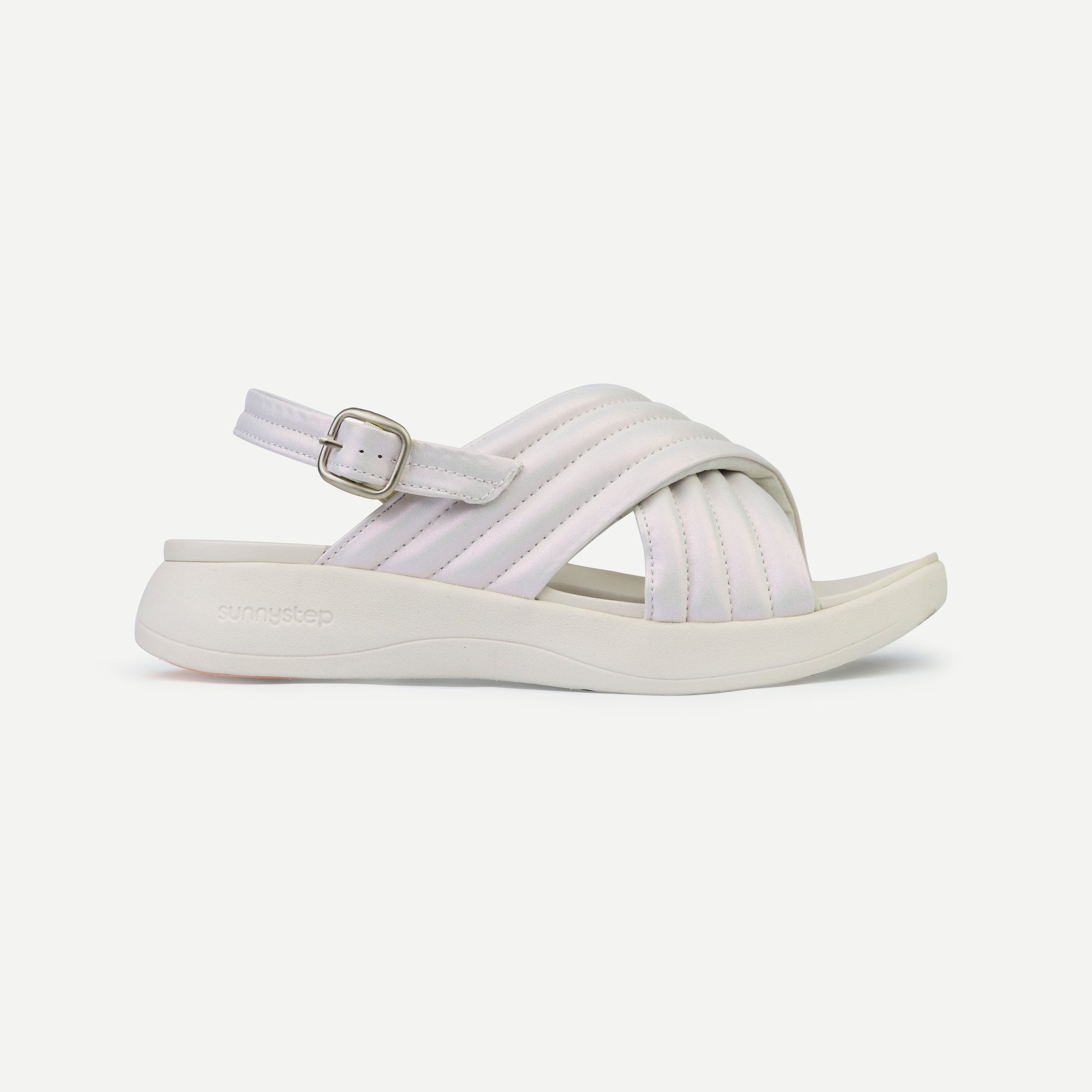 Balance Puff Sandal - White Pearl